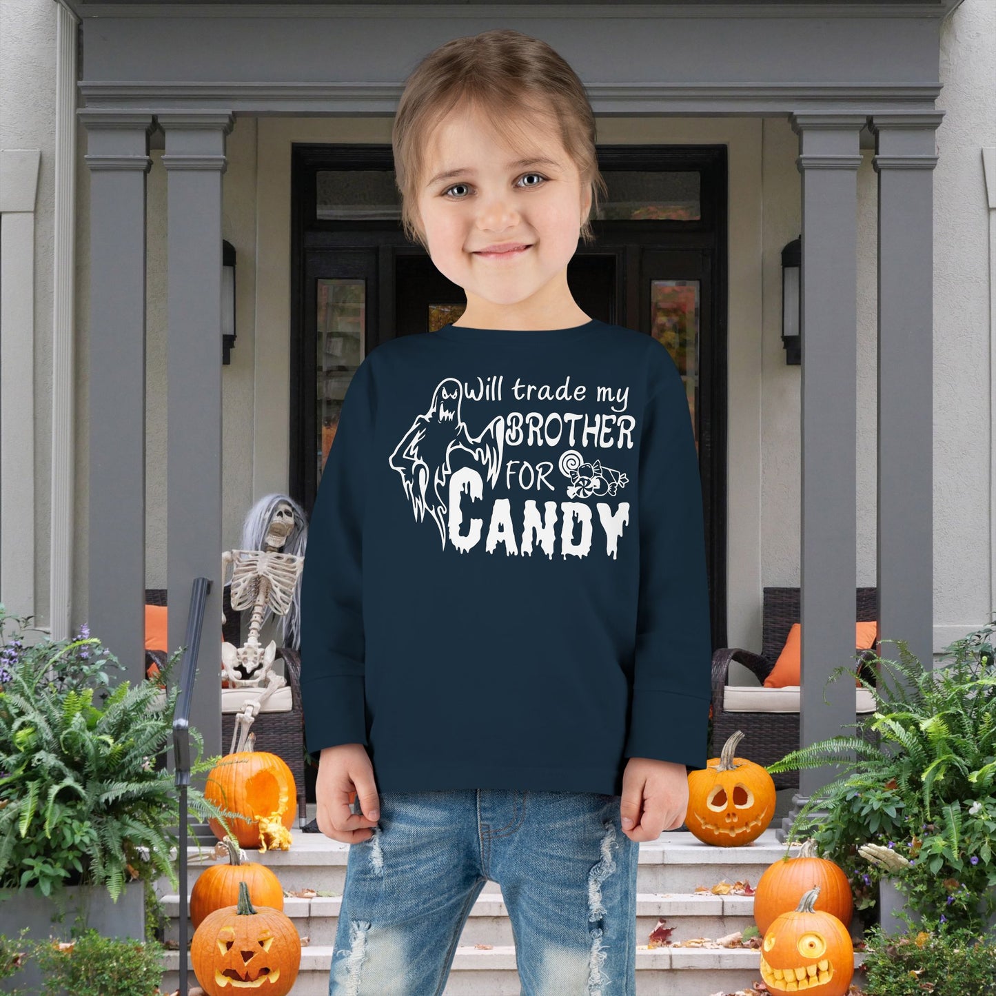Will Trade My Brother For Candy Toddler Long Sleeve Tee