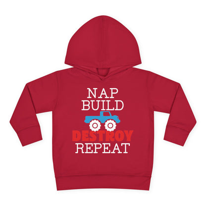 Nap Build Destroy Repeat Toddler Hoodie