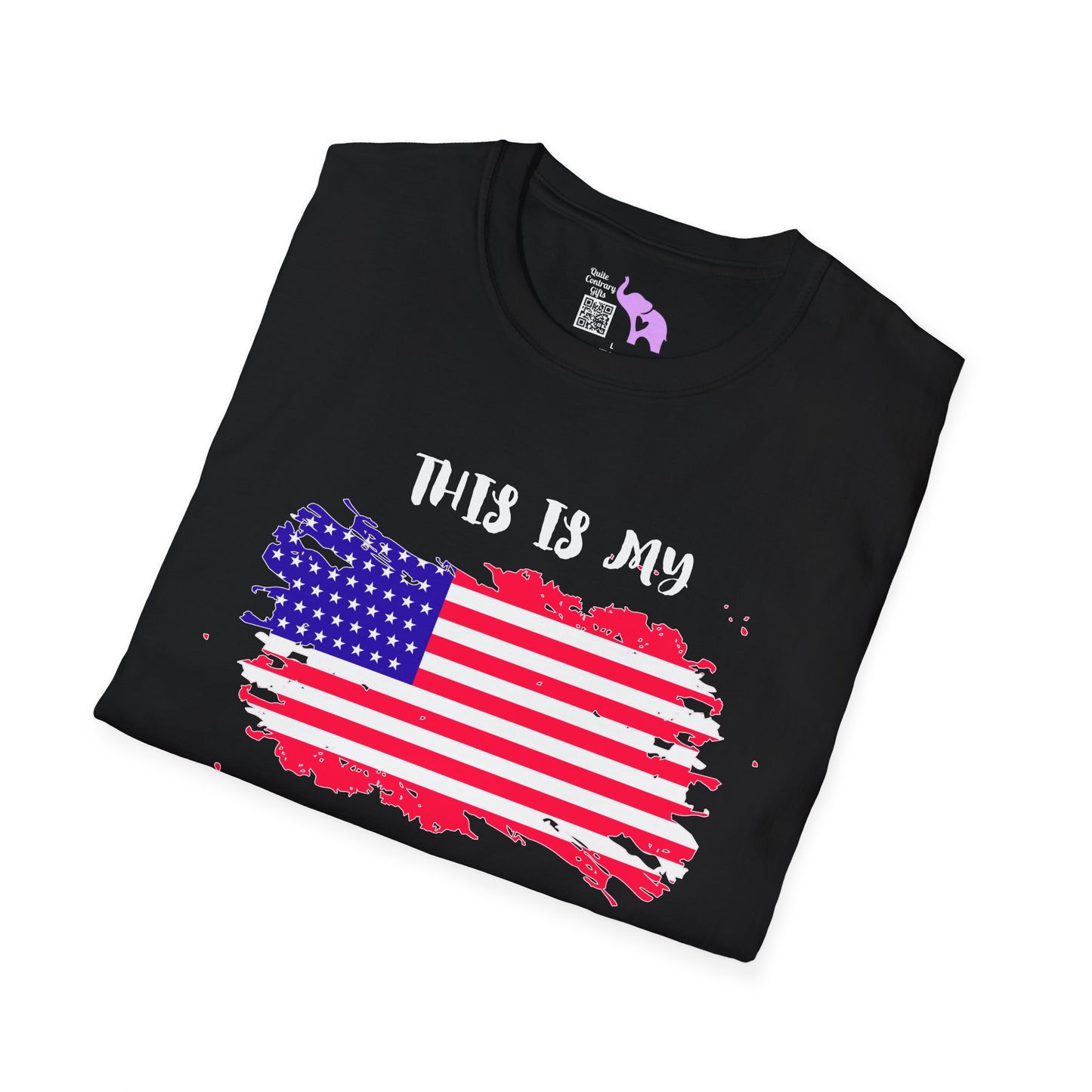 This is My Pride Flag American Flag Adult T-shirt