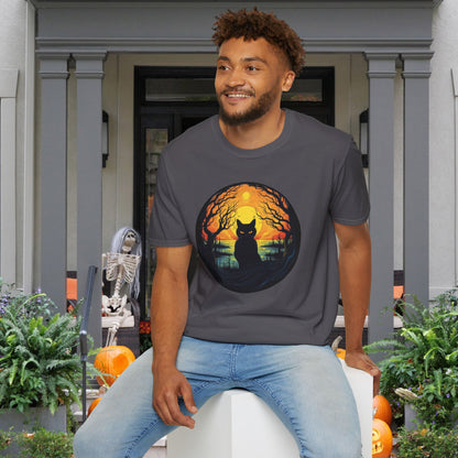 Creepy Black Cats 6 Adult T-shirt