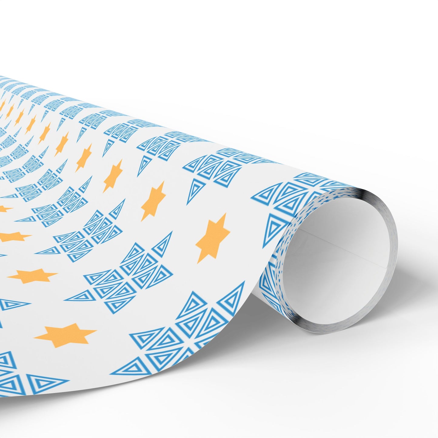 Blue/Gold Star of David Hanukkah Wrapping Paper