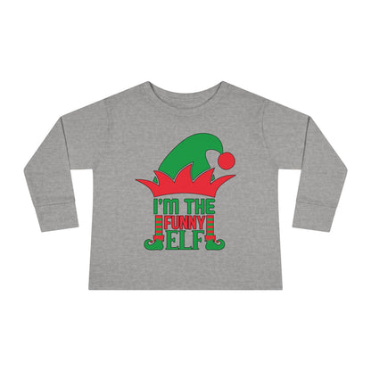 I'm The Funny Elf Toddler Long Sleeve Tee