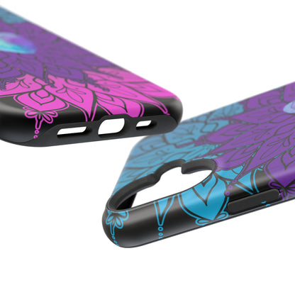 Colorful Mandala w/Heart MagSafe® Compatible Tough Case for iPhone