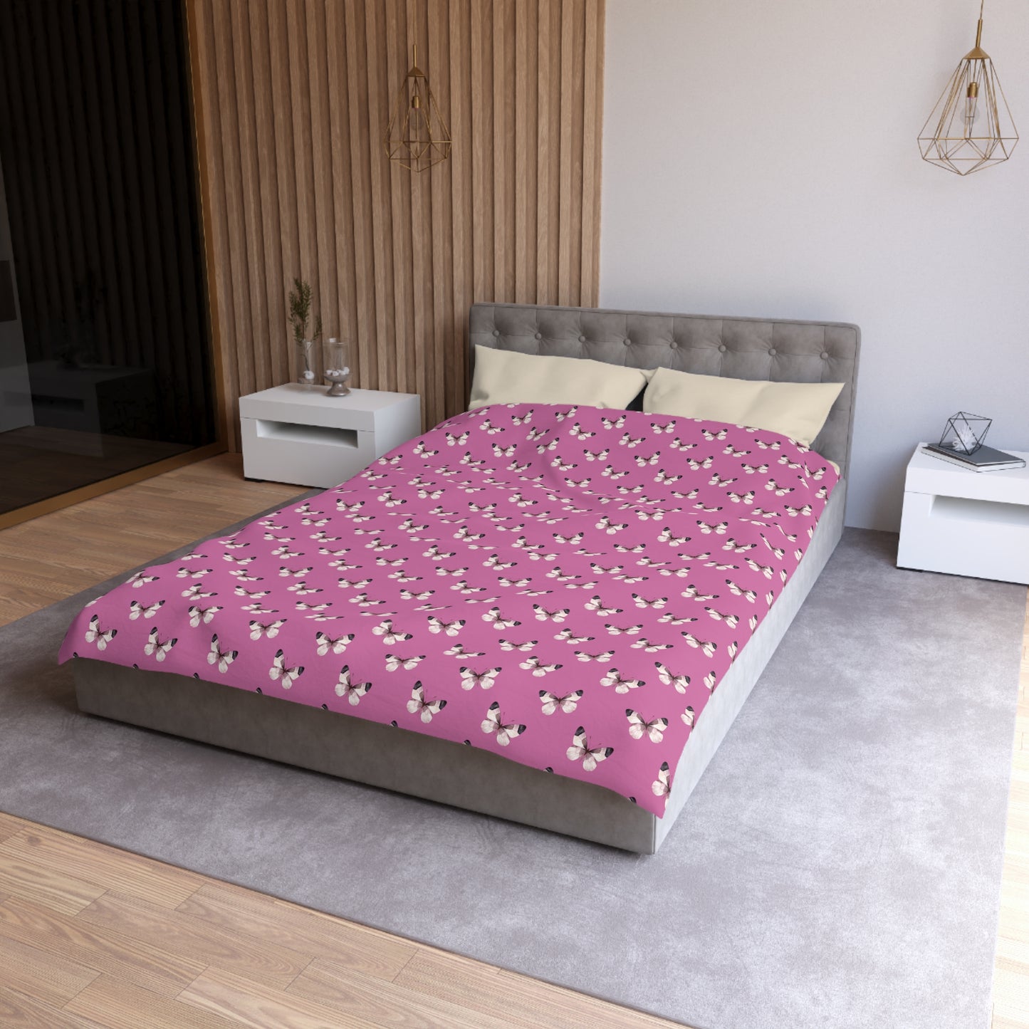 Blush Flutter Microfiber Duvet Cover