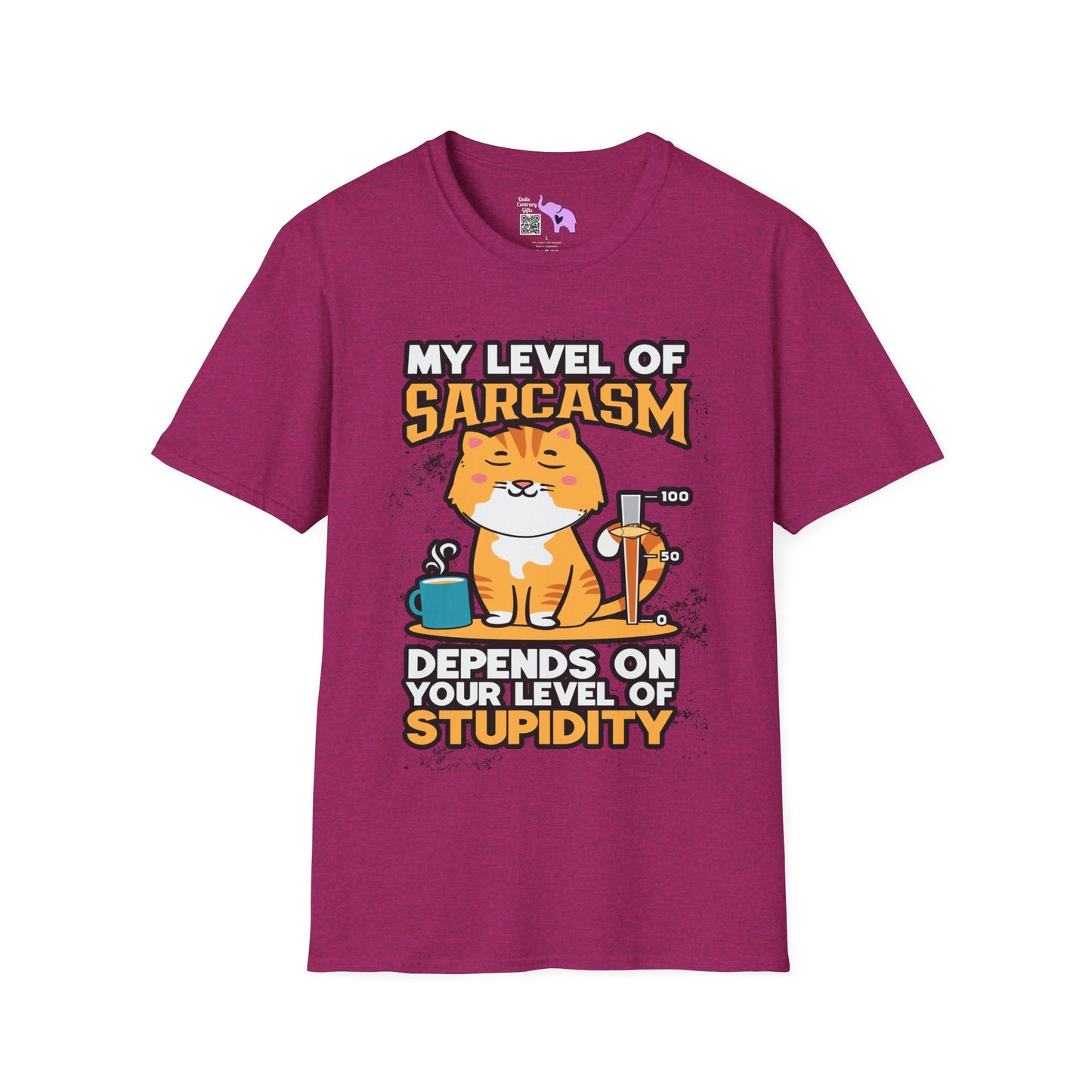 My Level of Sarcasm Adult T-shirt