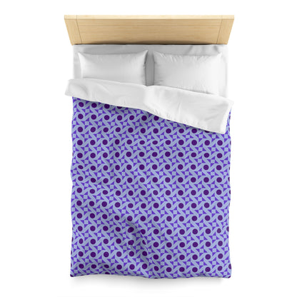 Violet Pinwheels Microfiber Duvet Cover