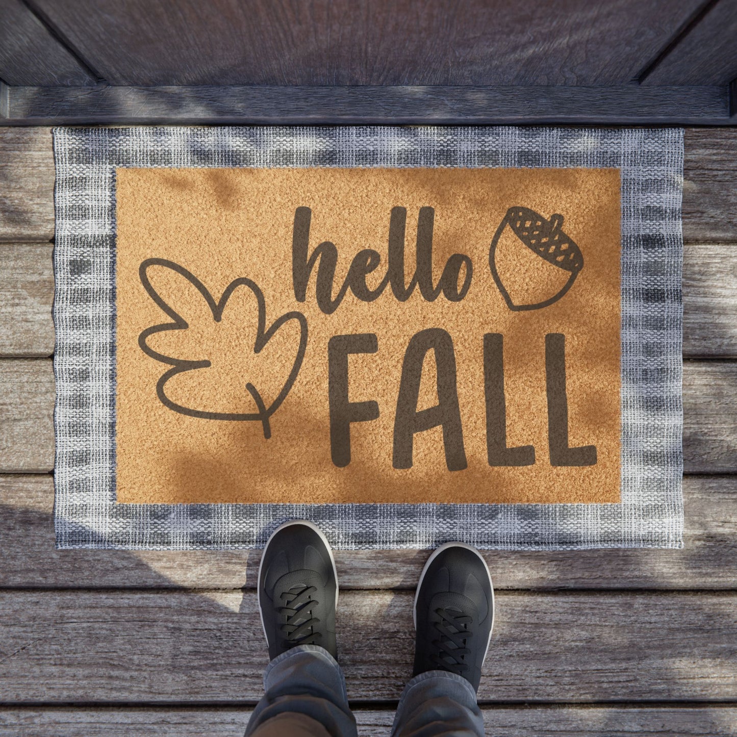 Hello Fall Coconut Fiber Doormat