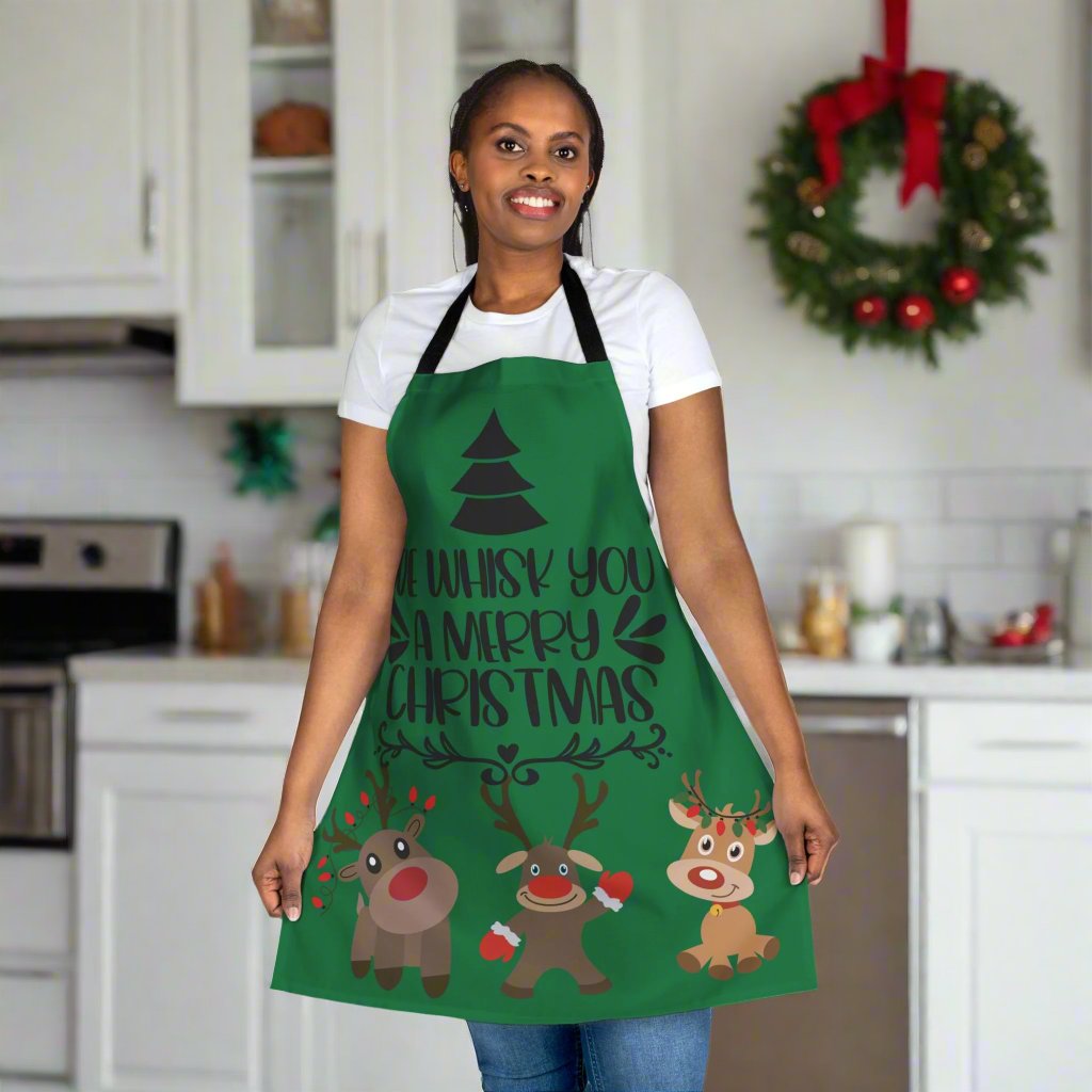 We Whisk You A Merry Christmas Reindeer Apron