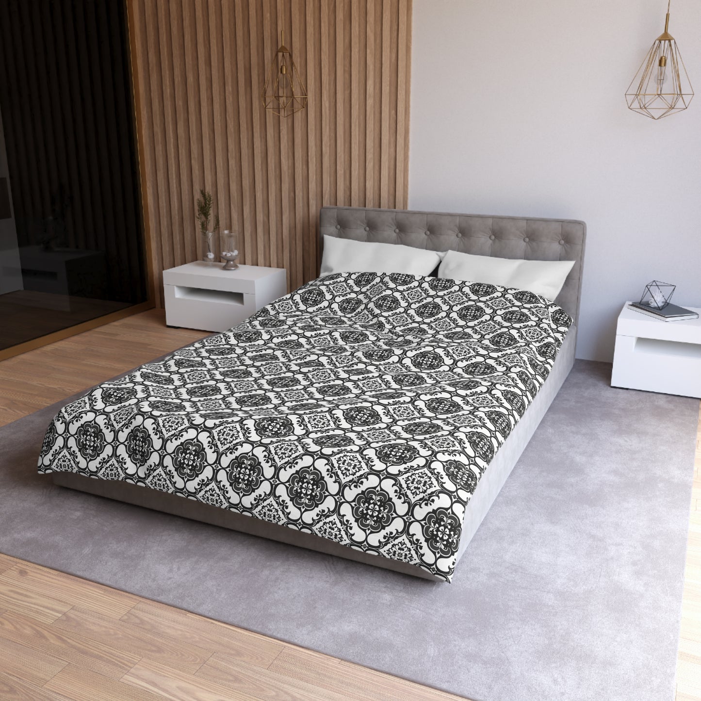 Ornamental Symmetry Microfiber Duvet Cover