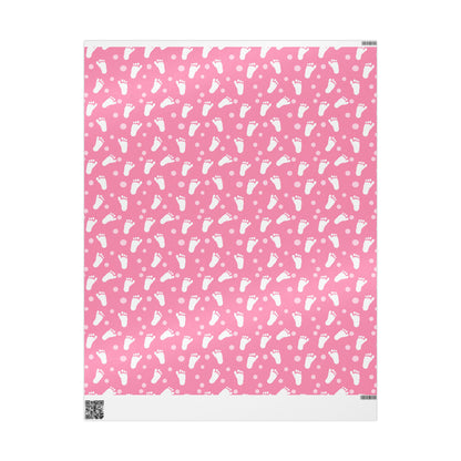 Baby Steps in Pink Wrapping Paper