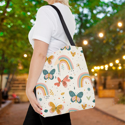 Whispering Wings & Rainbows Canvas Tote Bag