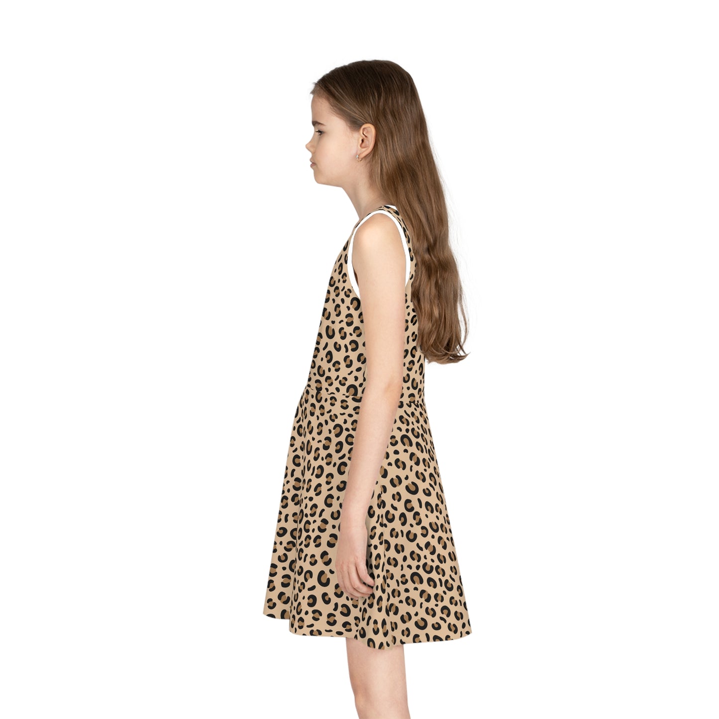 Cheetah Print Girls' Sleeveless Sundress