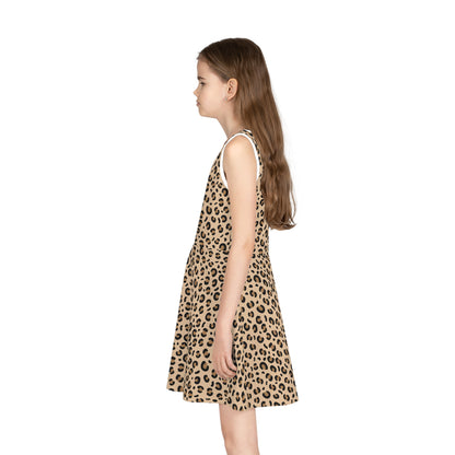 Cheetah Print Girls' Sleeveless Sundress