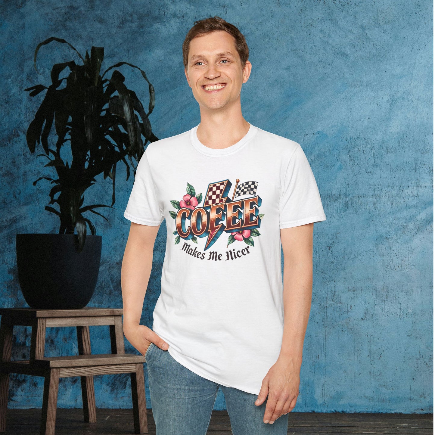 Coffee Makes Me Nicer Adult T-shirt