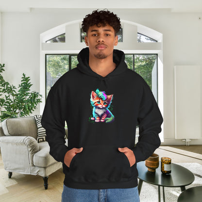 Cute Colorful Kitten 2 Heavy Blend™ Hooded Sweatshirt