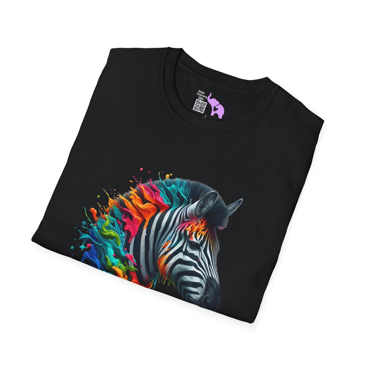 Colorful Zebra Adult T-shirt