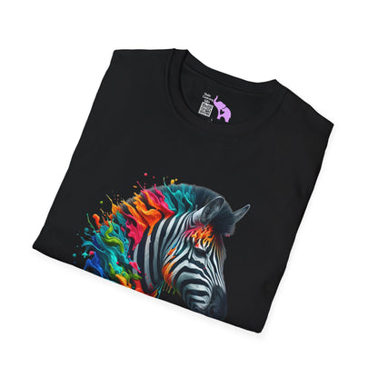 Colorful Zebra Adult T-shirt