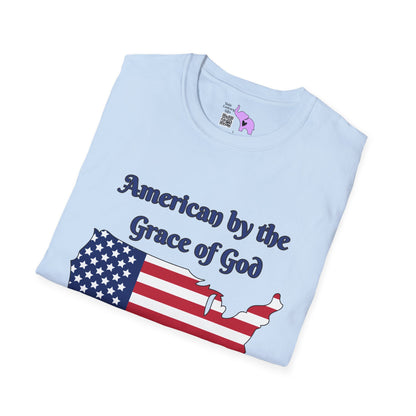 American by the Grace of God Texan by Luck T-shirt