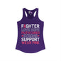 Fighter Love Hope Faith Cured Strong Support Wear Pink Women's Ideal Racerback Tank
