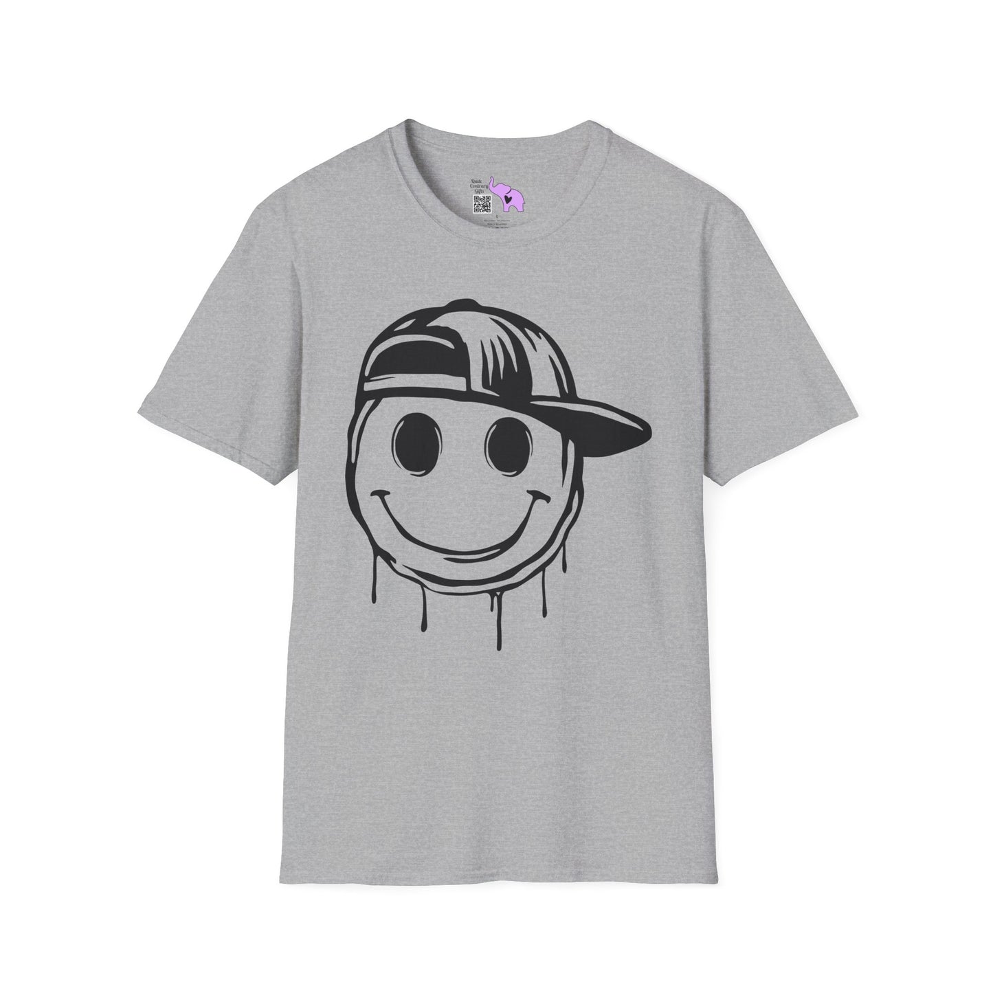Melty Smiley Face w/Hat Adult T-shirt