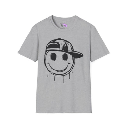 Melty Smiley Face w/Hat Adult T-shirt