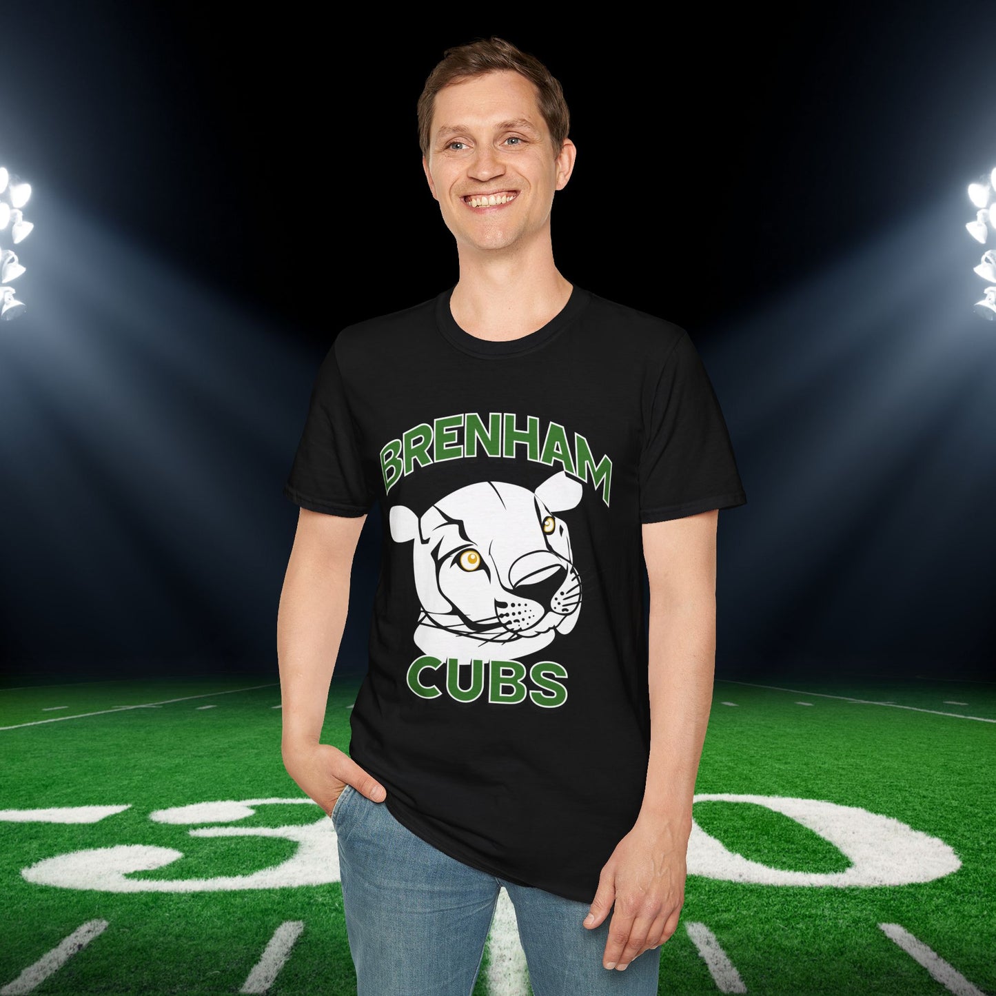 Brenham Cubs w/Mascot Adult T-shirt