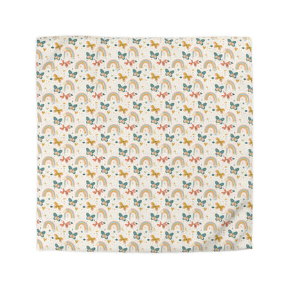 Whispering Wings & Rainbows Microfiber Duvet Cover