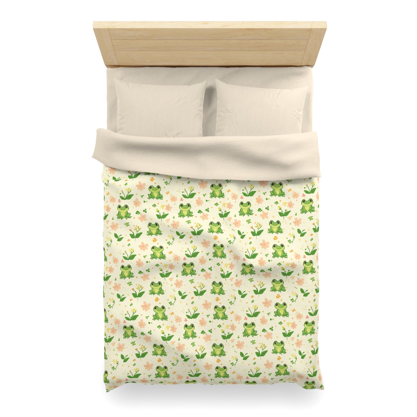 Froggy Meadow Microfiber Duvet Cover