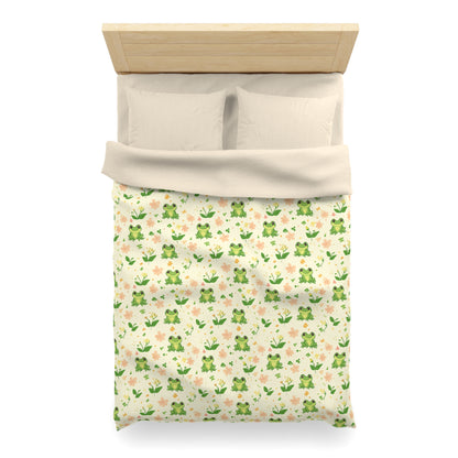 Froggy Meadow Microfiber Duvet Cover