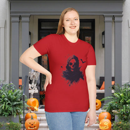 Creepy Death Skull Adult T-shirt