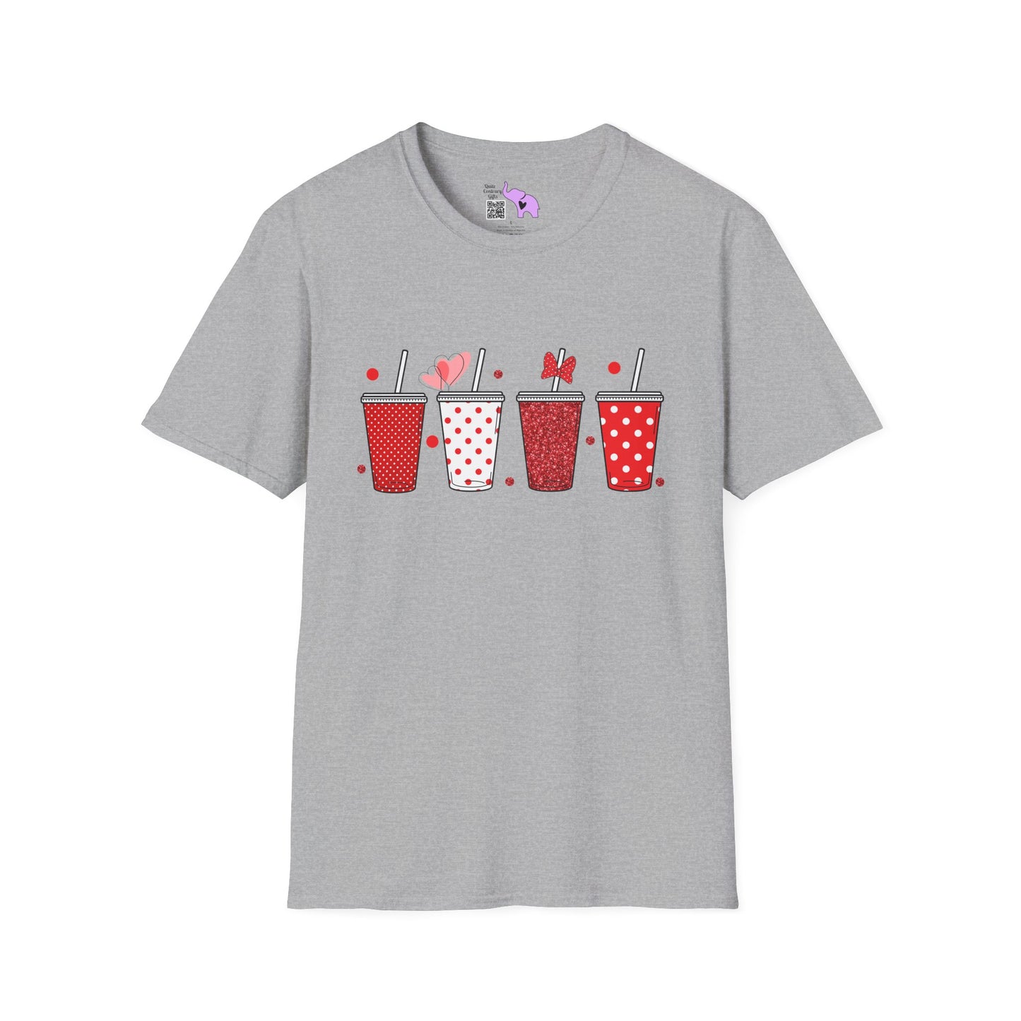 Cute Valentine Tumblers Adult Unisex Tshirt