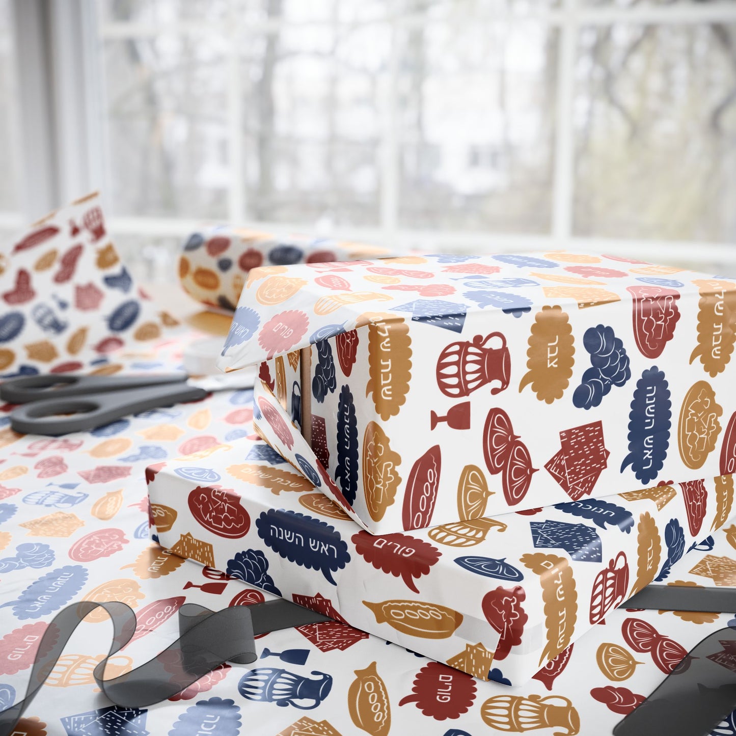 Sacred Traditions Hanukkah Wrapping Paper