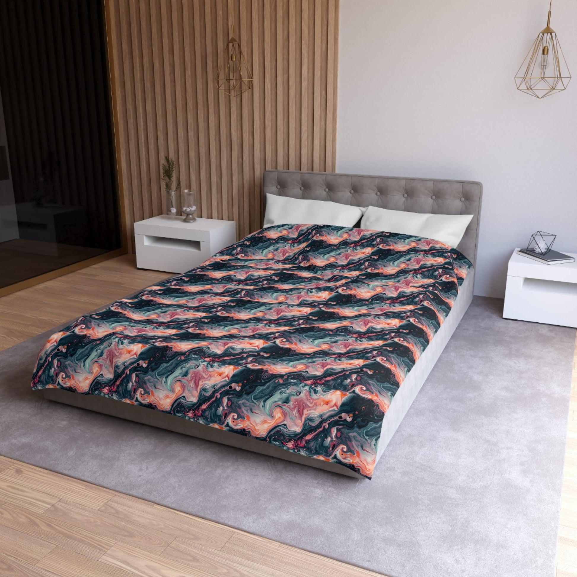 Pink Venom Marble Microfiber Duvet Cover