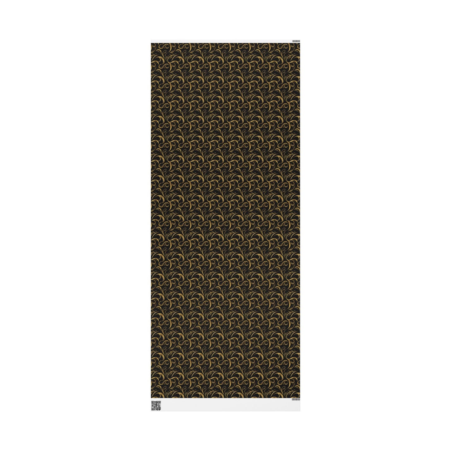 Golden Noir Swirl Wrapping Paper