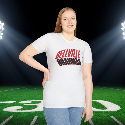 Bellville Brahmas (Angled) Adult T-shirt