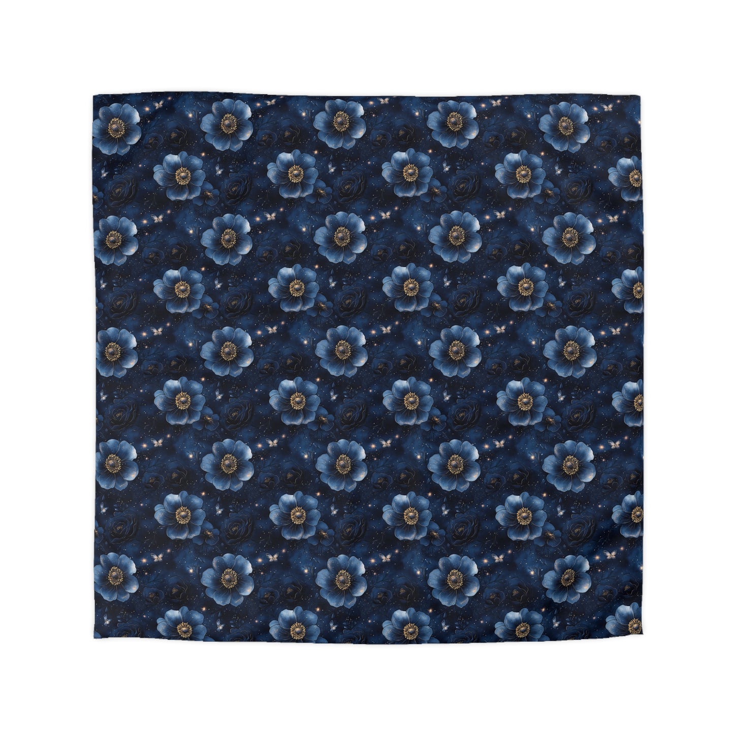 Midnight Sky Blossoms Duvet Bedding Set