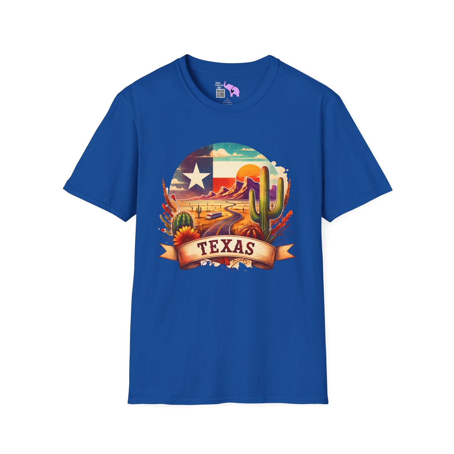 Texas Desert Roads Adult T-shirt