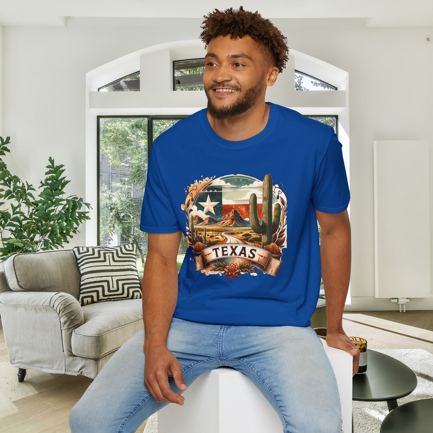 Texas Desert Roads 3 Adult Unisex Tshirt