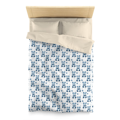 Blue Bear Hugs Microfiber Duvet Cover