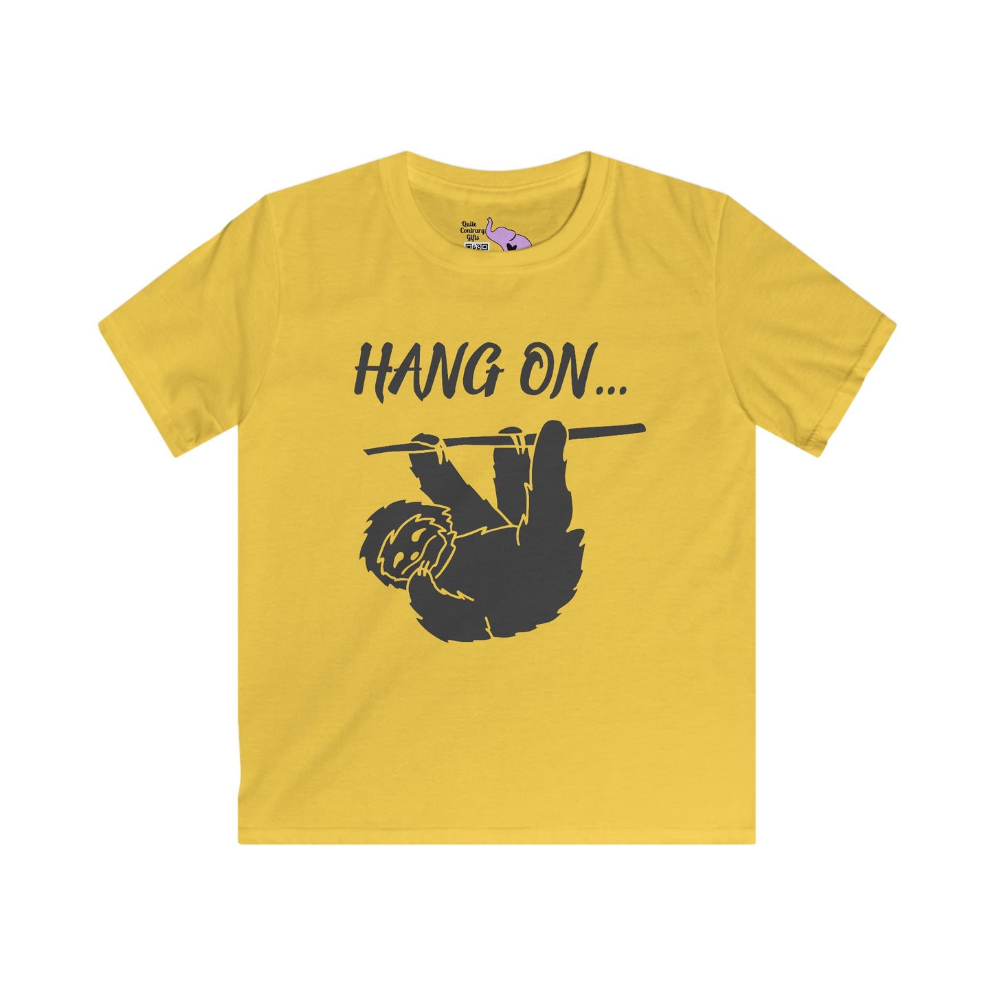 Hang On (Sloth) Kids Softstyle Tee