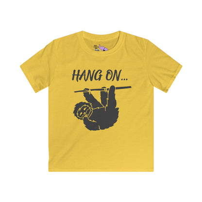 Hang On (Sloth) Kids Softstyle Tee
