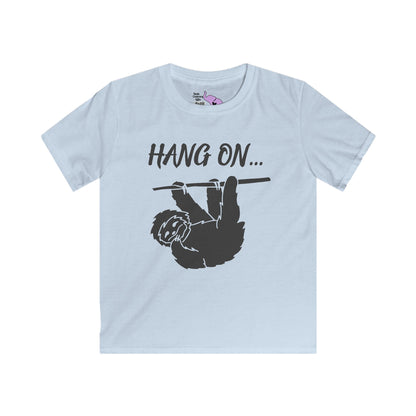 Hang On (Sloth) Kids Softstyle Tee