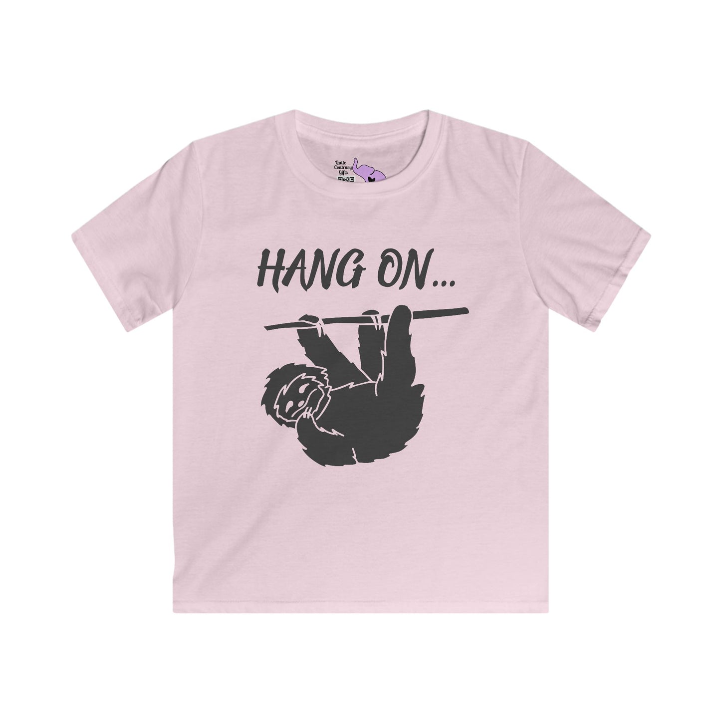 Hang On (Sloth) Kids Softstyle Tee