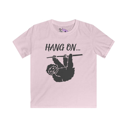 Hang On (Sloth) Kids Softstyle Tee