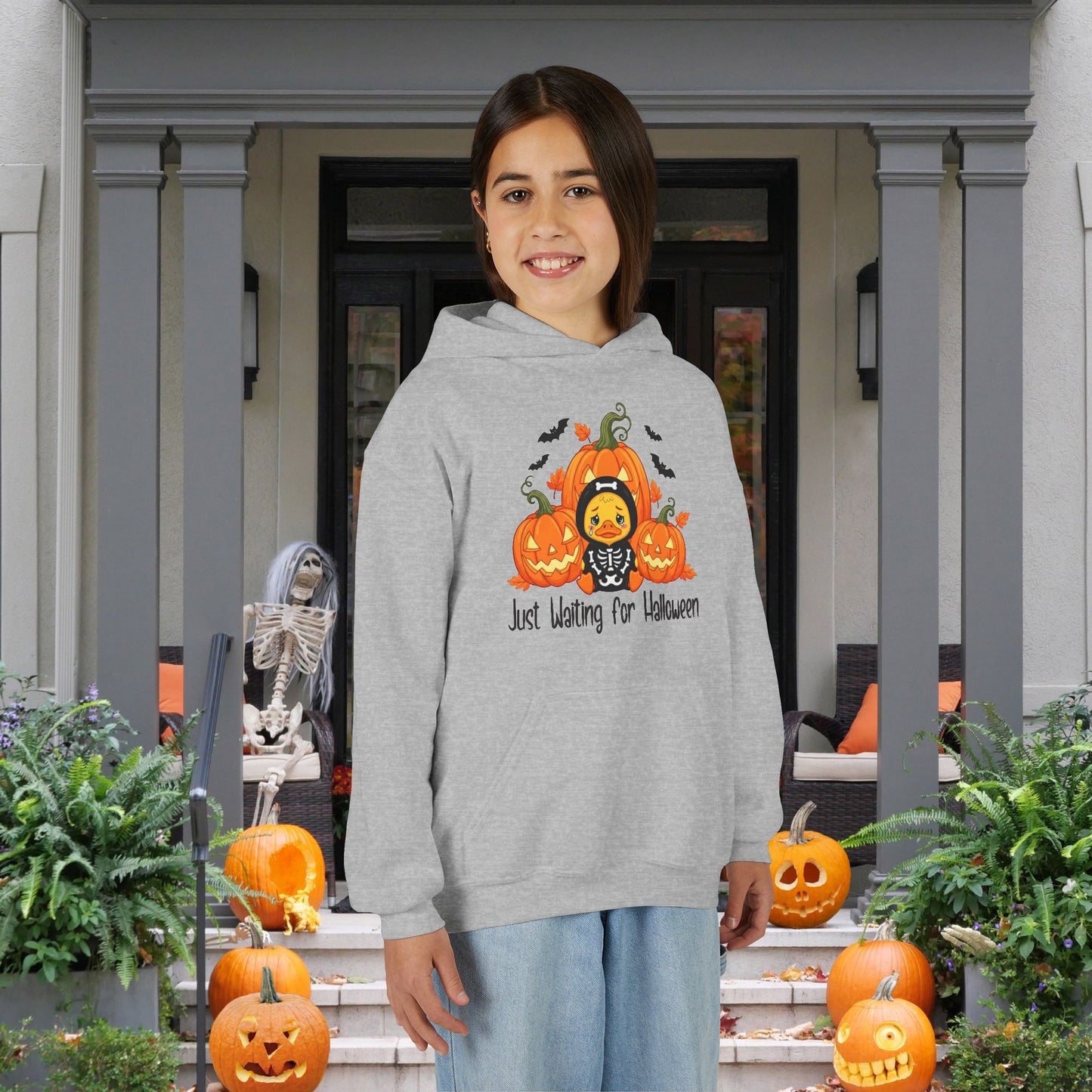 Just Waiting for Halloween Youth Heavy Blend Hoodie