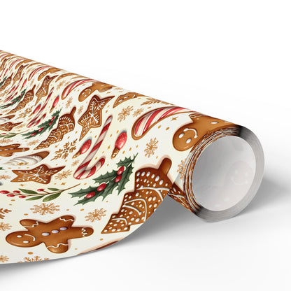 Peppermint & Gingerbread Dreams Wrapping Paper