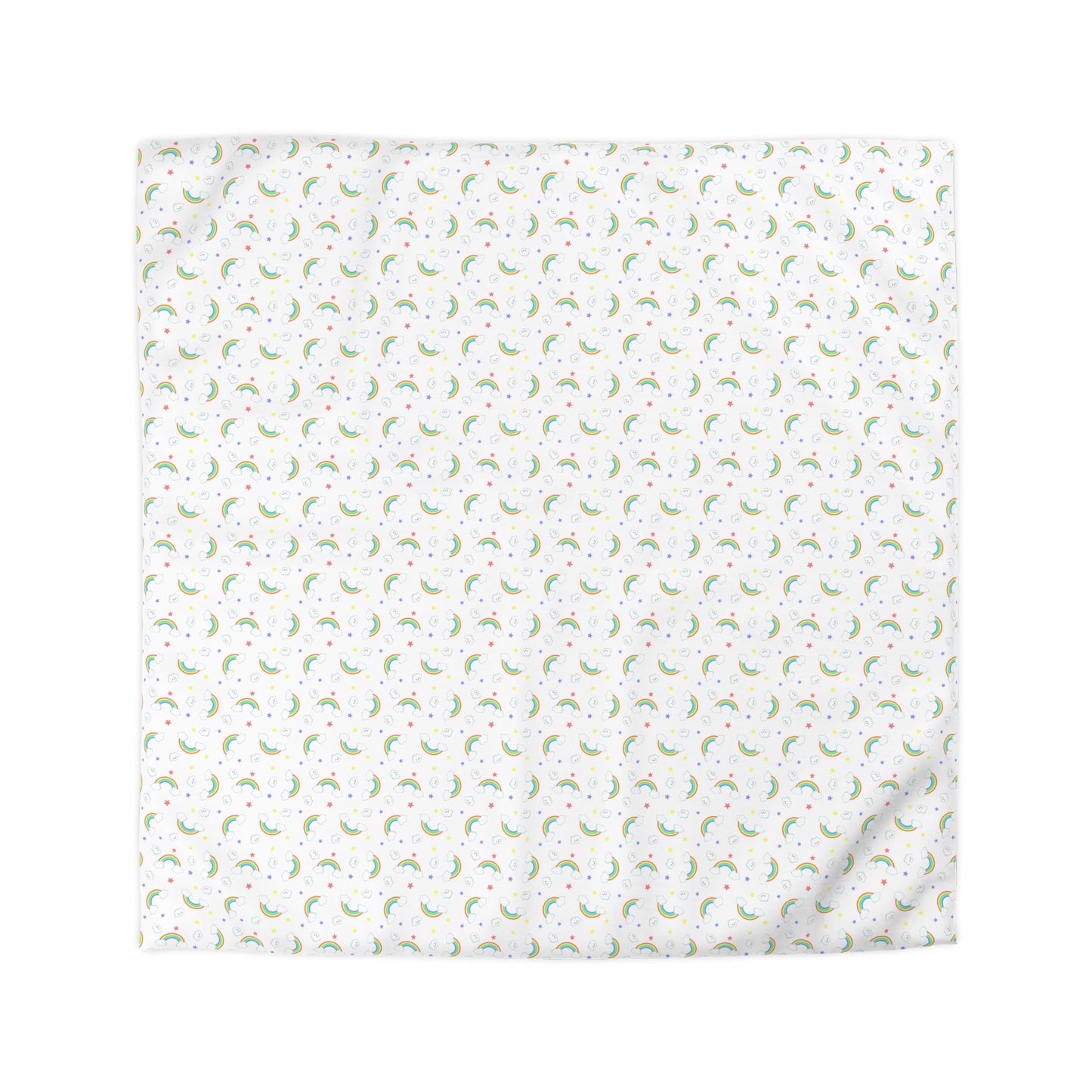 Rainbow Smiles & Stars Microfiber Duvet Cover