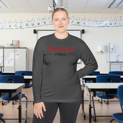 Teacher Vibes Adult Long Sleeve Tee