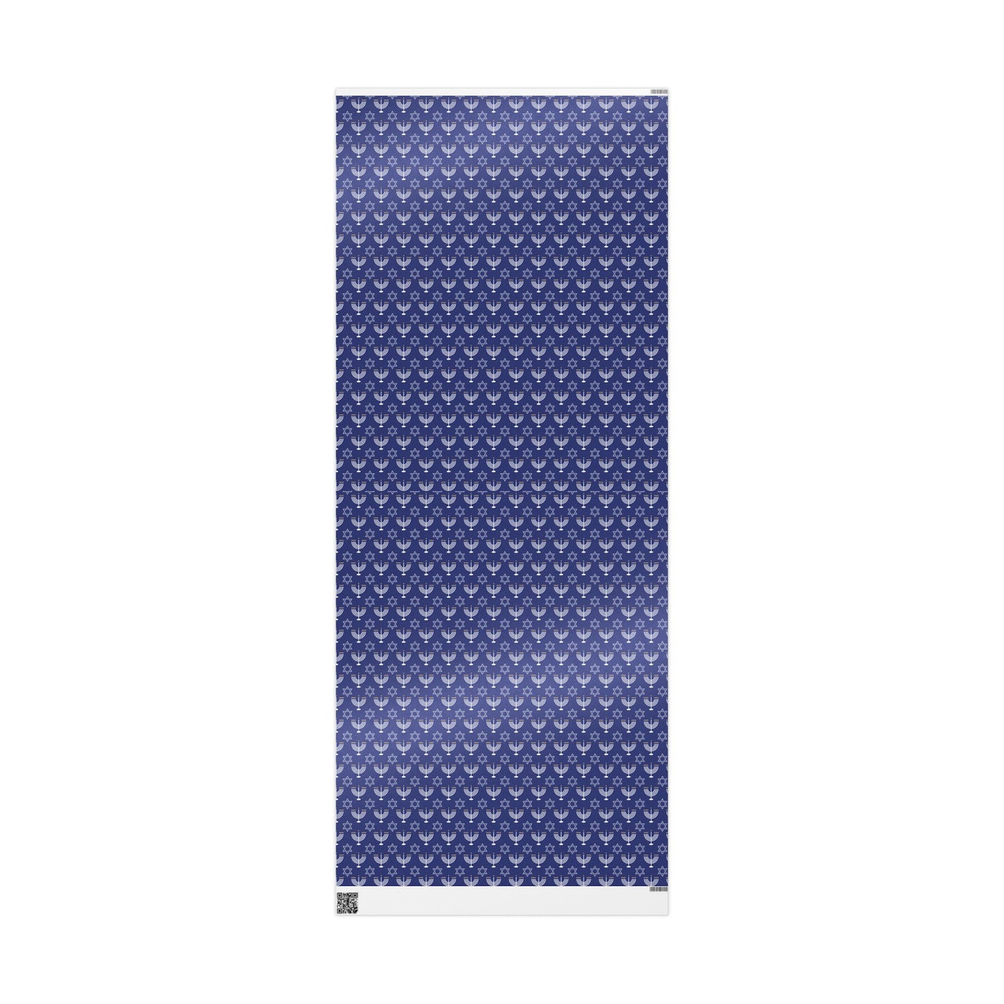 Menorah/Star of David (Blue) Hanukkah Wrapping Paper