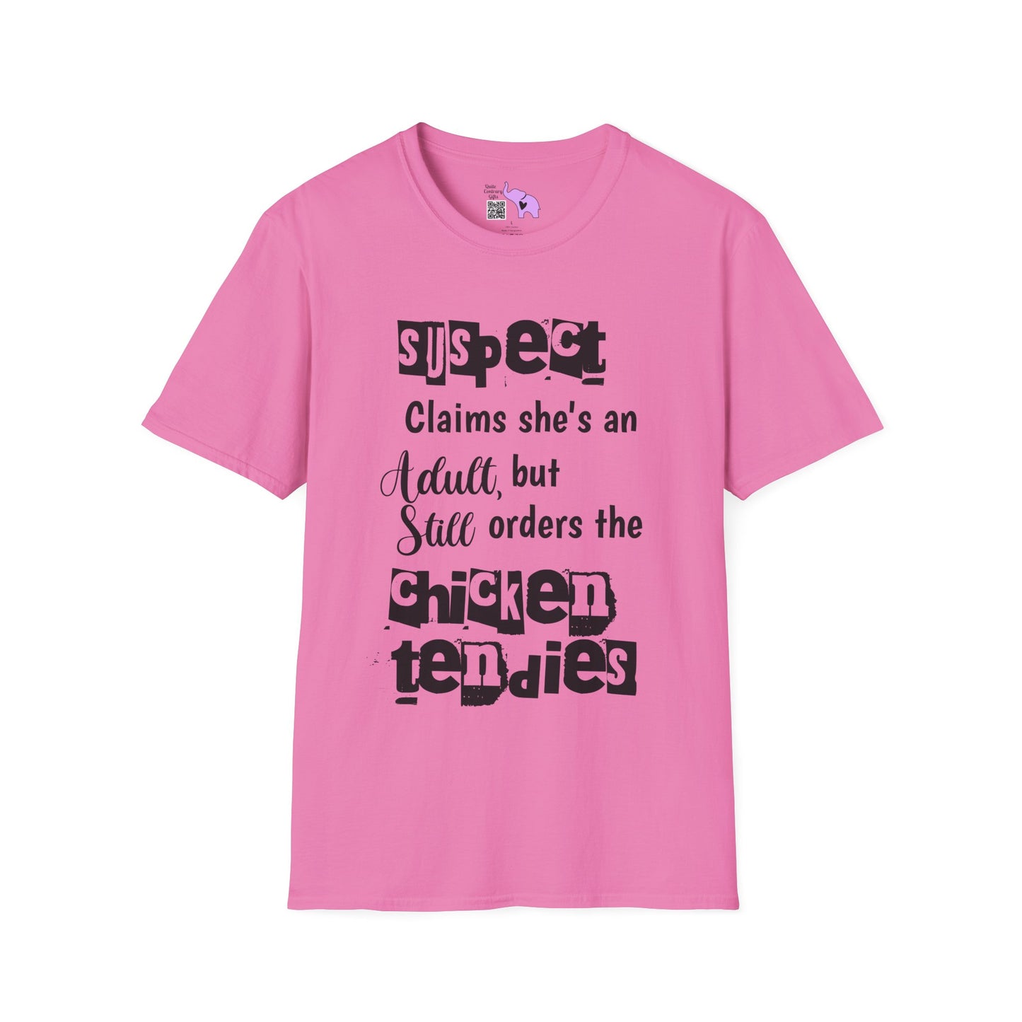 Suspect Claims She's An Adult But Still Orders The Chicken Tendies Adult T-shirt